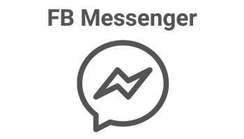 Icon of the Facebook Messenger logo with the text "FB Messenger," showcasing AI Chatbot Solutions for seamless integration with social platforms.