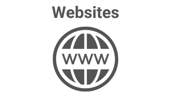 Icon of a globe with the text "Websites," highlighting AI Chatbot Solutions for web-based customer engagement in Essex.