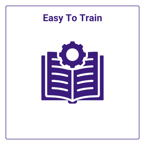 Icon of an open book with a gear, symbolising easy-to-train AI Chatbot Solutions for Essex businesses.